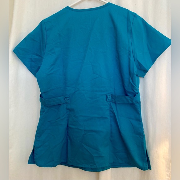 Grey's Anatomy Set of 4 Scrub Tops in Red, Purple, Teal & Maroon Size M - Picture 9 of 14